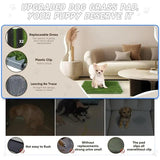 Upgrade Your Pet's Potty Experience: Petlovevibes Reusable Dog Grass Pad with Tray - Includes 2 Replaceable Grass Mats, Quick Absorbent & Washable for Indoor Use, Perfect for Small to Large Dogs (22