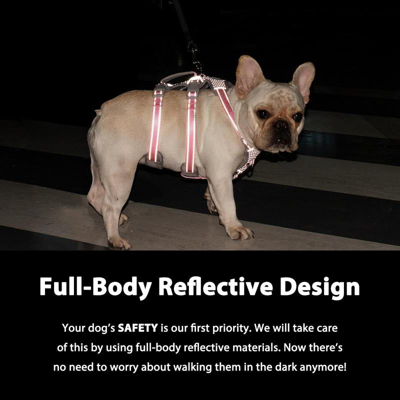 Huntboo Escape-Proof Reflective Dog Harness - Adjustable, Breathable, and Durable Vest for Small to Large Dogs - Perfect for Walking, Training, and Running