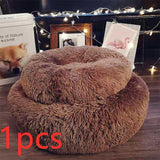 Luxurious Round Plush Pet Beds for Small Dogs and Cats - The Ultimate Cozy Nest for Your Furry Companions