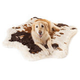 Puprug Premium Orthopedic Memory Foam Dog Bed with Faux Fur in Animal Print, 55