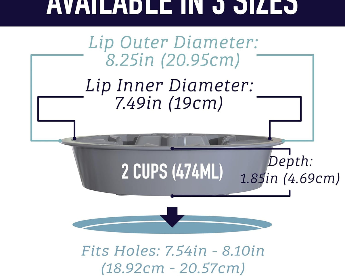 Puzzle Slow Feeder Dog Bowl - 2-Cup Capacity with 7.5-8 Inch Opening Suitable for All Breeds