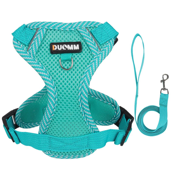 Adjustable Escape-Proof Reflective Cat Harness with Leash - Perfect for Safe Outdoor Walks with Small to Medium Cats and Kittens