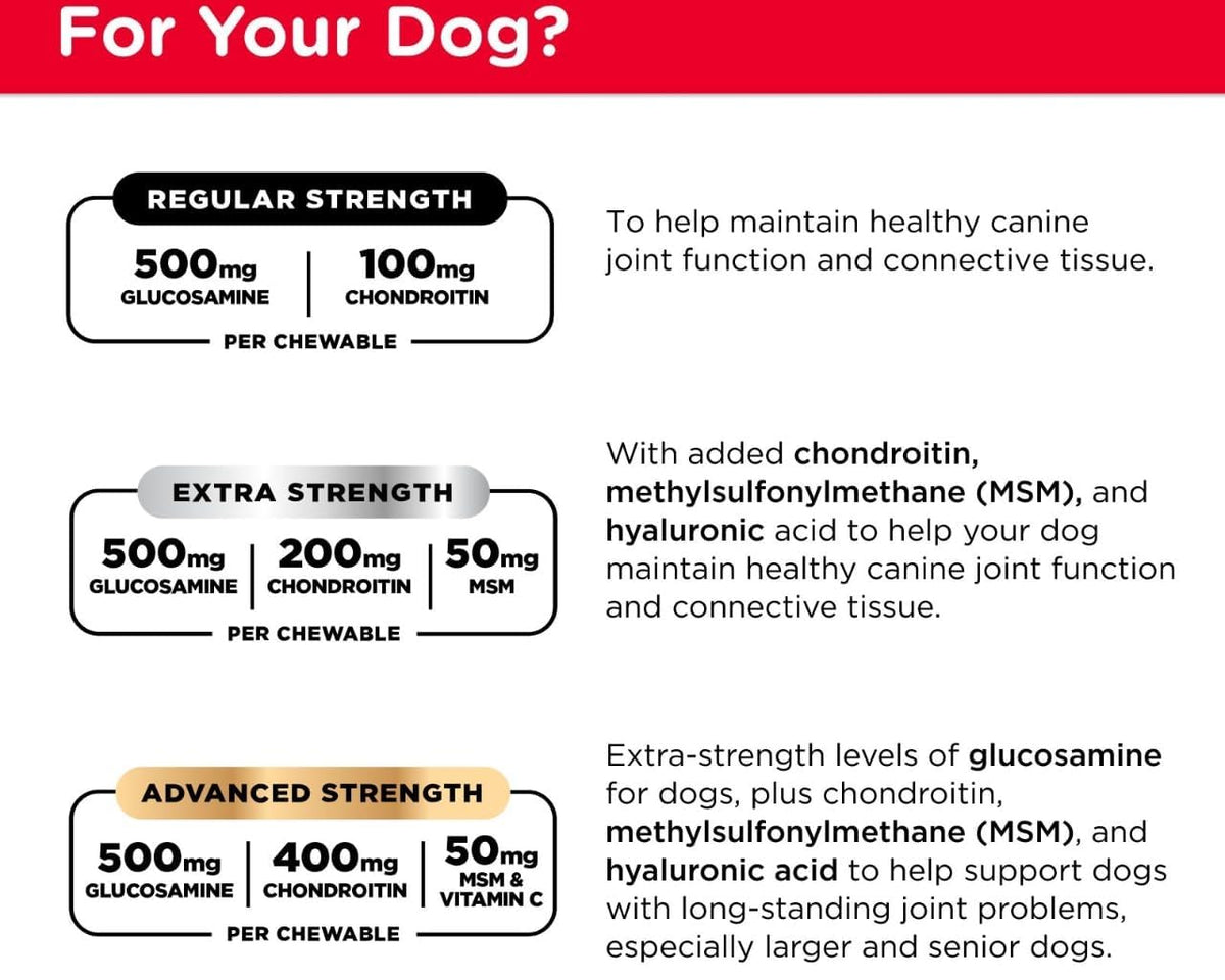 Advanced Strength Hip & Joint Chewable Dog Supplements