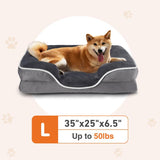 Premium Orthopedic Memory Foam Pet Bed for Small Dogs and Cats - Washable Cover, Non-Slip Base, Waterproof Liner, and Egg Crate Foam for Superior Sleep Comfort