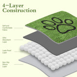 Qeils Reusable Washable Dog Pee Pads - 2 Pack Super Absorbent Potty Training Solution for Floors, Couches, Beds, and Crates - 36