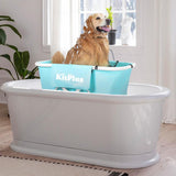 Portable Dog Bathtub, 2-In-1 Dog Bathing Station