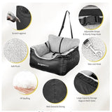  Dog Car Seat for Small Dogs, Fully Detachable and Washable 