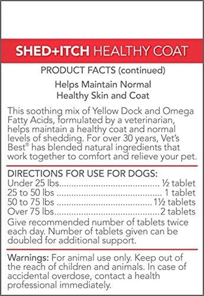 Revitalize Your Dog's Coat: Shed & Itch Relief Supplements for Skin Irritation