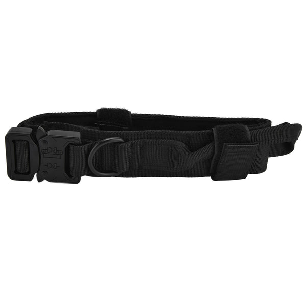 Traction Dog Collar with Buckle Nylon Iron Training Hunting Collar Pet Accessory for OutdoorBlack L