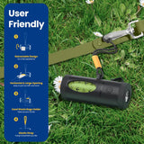 Pawview Hands-Free Retractable Dog Poop Bag Dispenser with Flashlight & Hook,