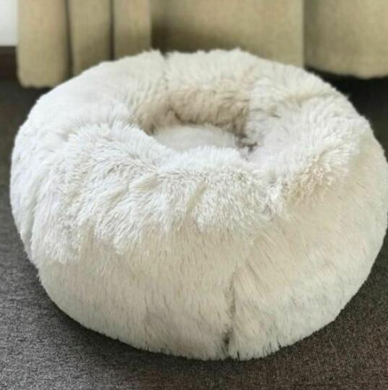 Luxurious Round Plush Pet Beds for Small Dogs and Cats - The Ultimate Cozy Nest for Your Furry Companions