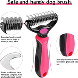 Ultimate Pet Grooming Brush - Double-Sided Deshedding & Dematting Tool for Dogs & Cats - Effortless Undercoat Rake Comb for a Healthy, Shiny Coat