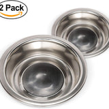 Set of 2 Shallow Stainless Steel Cat Bowls (1 Cup / 8 Oz.) - Replacement Dishes for Neater Feeder Express & Deluxe, Whisker-Friendly and Dishwasher Safe