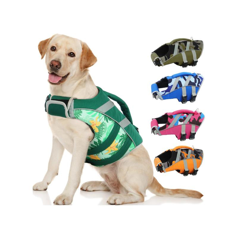 Kuoser High-Visibility Dog Life Jacket - Adjustable, Lightweight, and Reflective for Ultimate Safety and Floatation