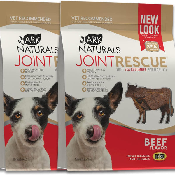 Joint Rescue Beef Flavor Dog Chews - Glucosamine & Chondroitin Joint Supplement, 2-Pack
