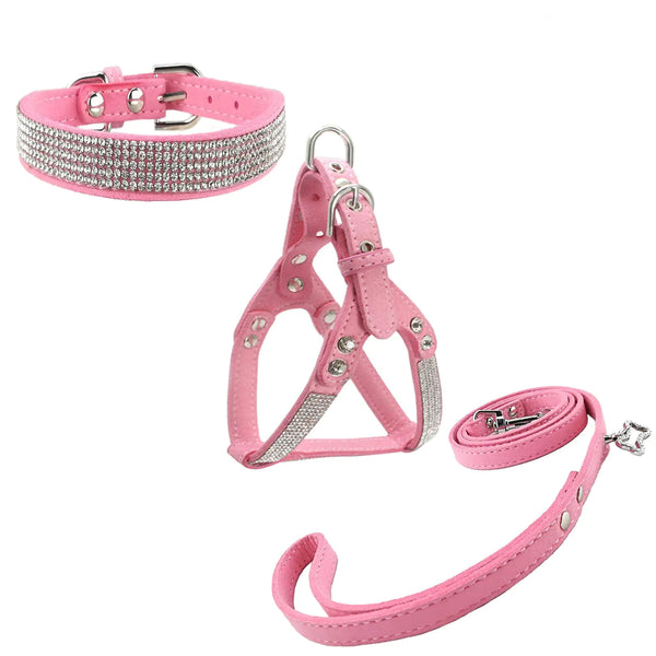 Newtensina Diamante Dog Collar &amp; Harness Set - My Pet Collective Newtensina Diamante Dog Collar &amp; Harness Set