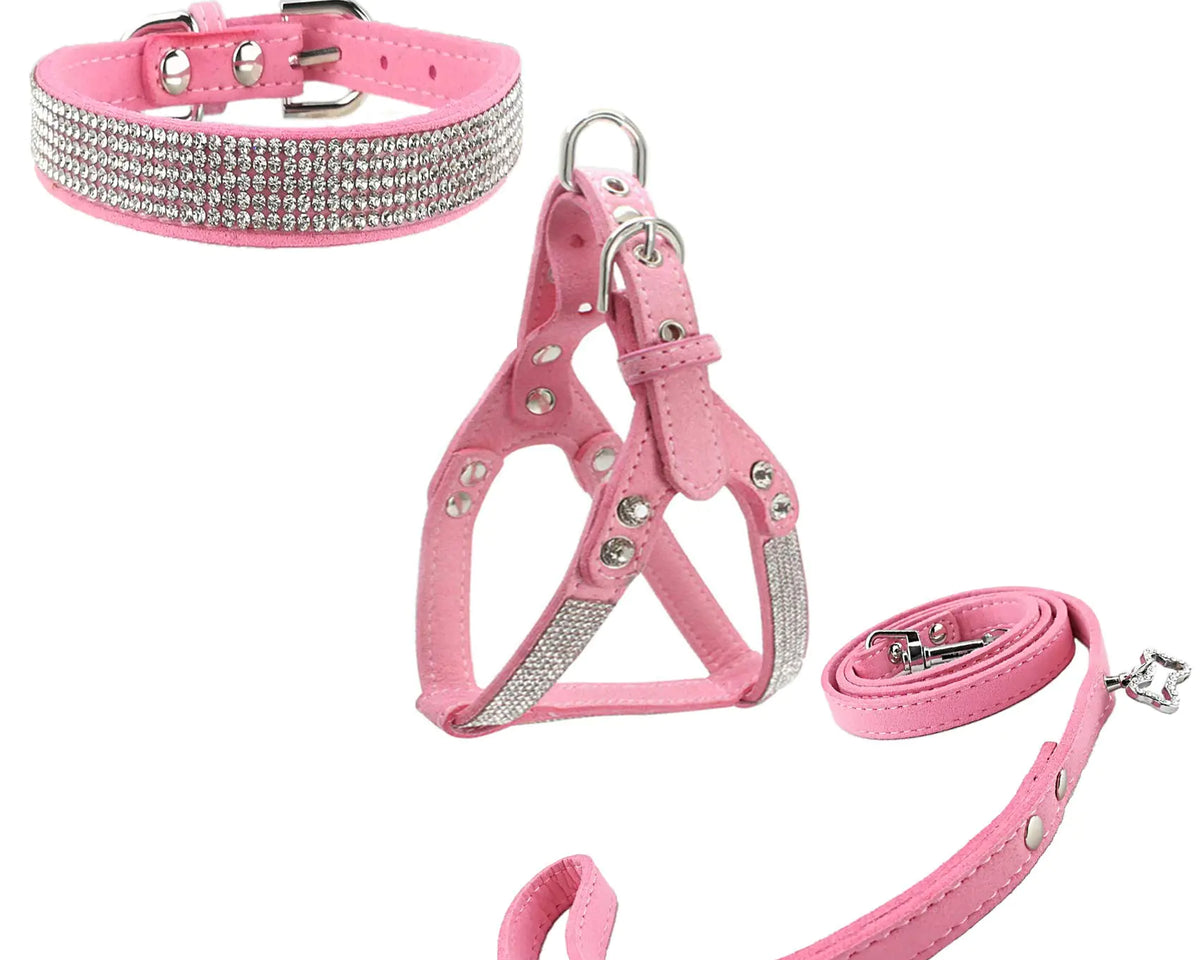 Newtensina Diamante Dog Collar &amp; Harness Set - My Pet Collective Newtensina Diamante Dog Collar &amp; Harness Set