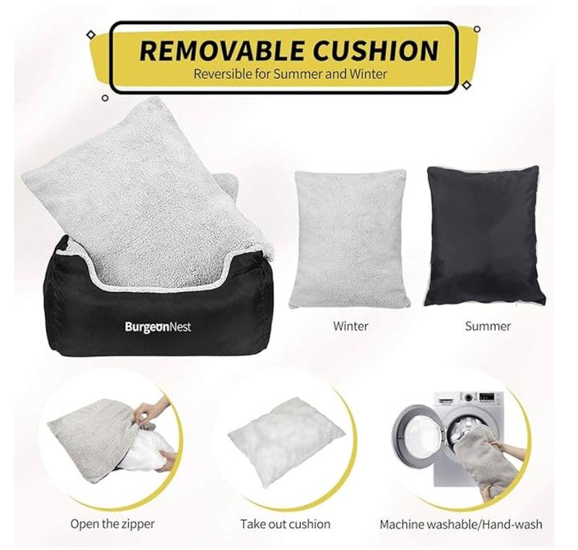  Dog Car Seat for Small Dogs, Fully Detachable and Washable 