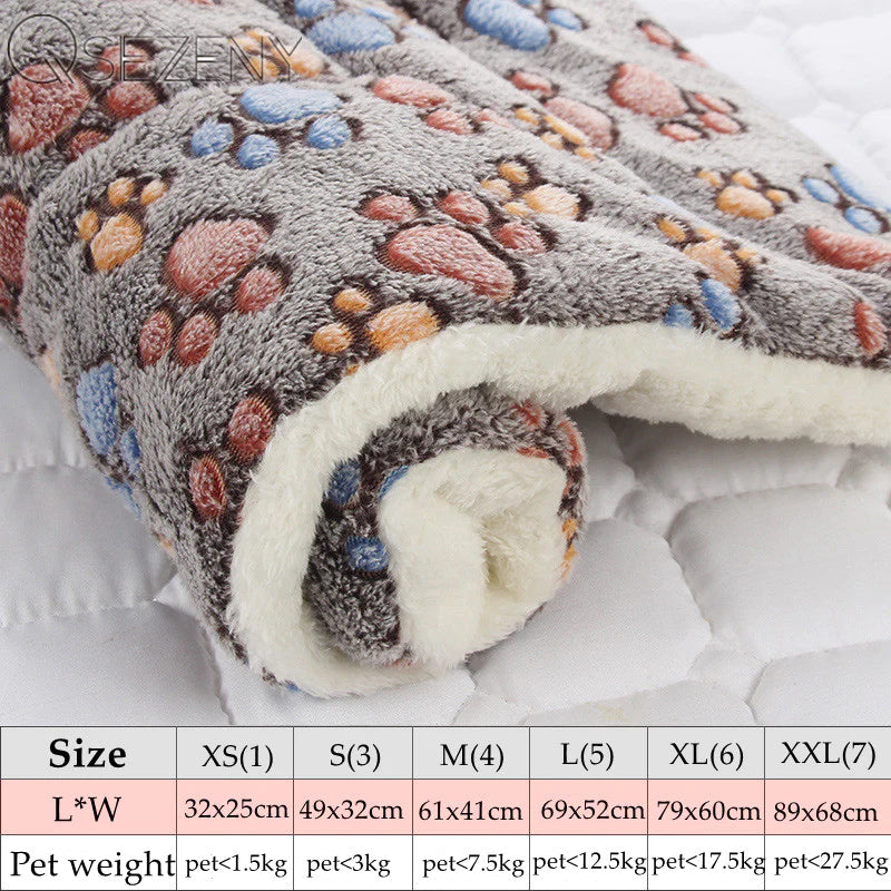 Premium Cozy Flannel Pet Blanket - Thick Fleece Mat for Dogs & Cats - Ultimate Warm Sleeping Cover & Sofa Cushion