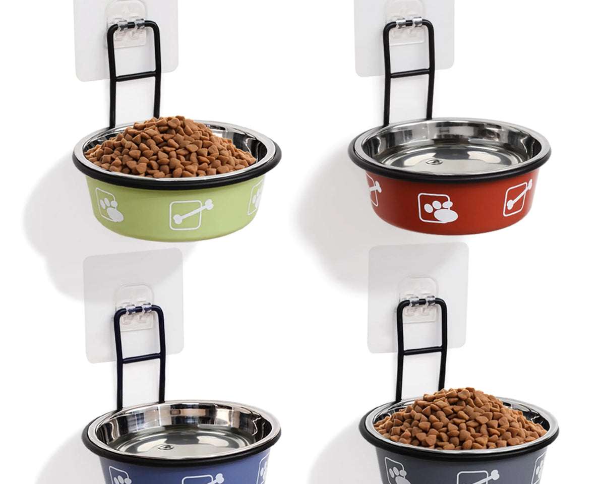 WallFeast™ Elevated Cat Bowl Set - My Pet Collective WallFeast™ Elevated Cat Bowl Set